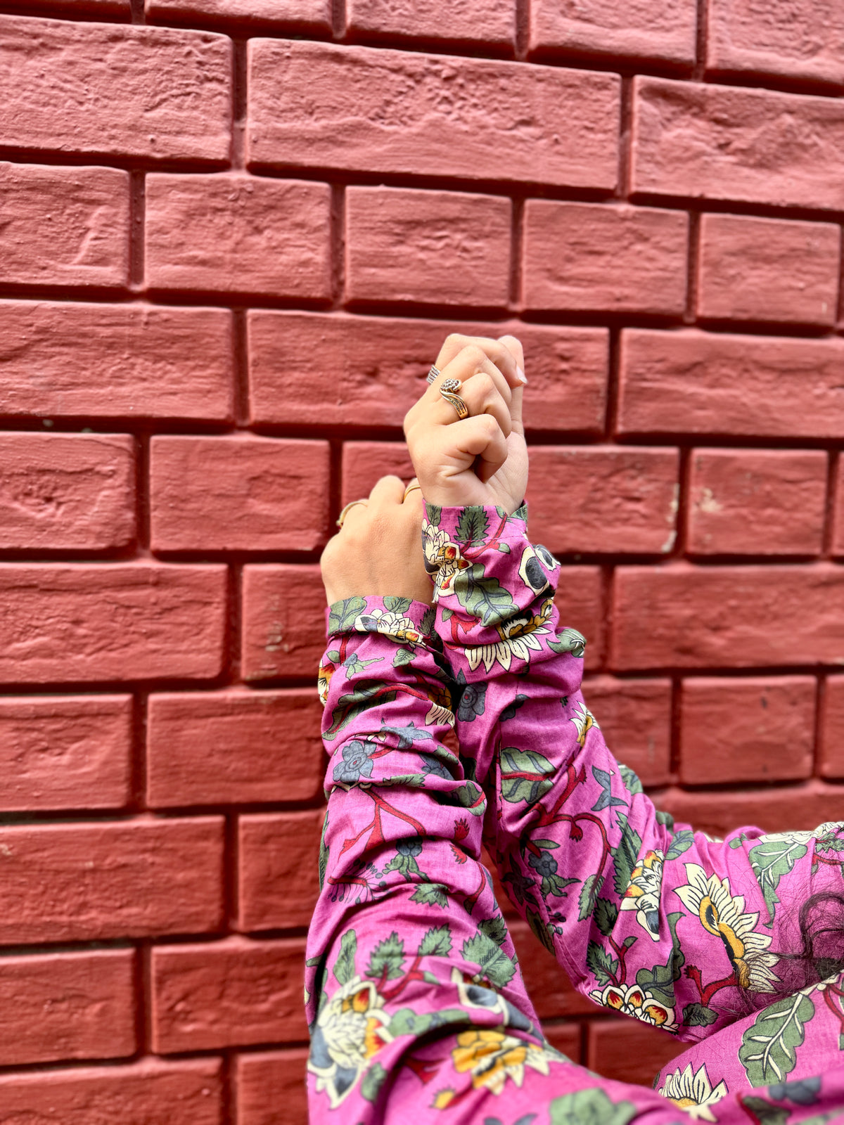 Pink Floral Kurta