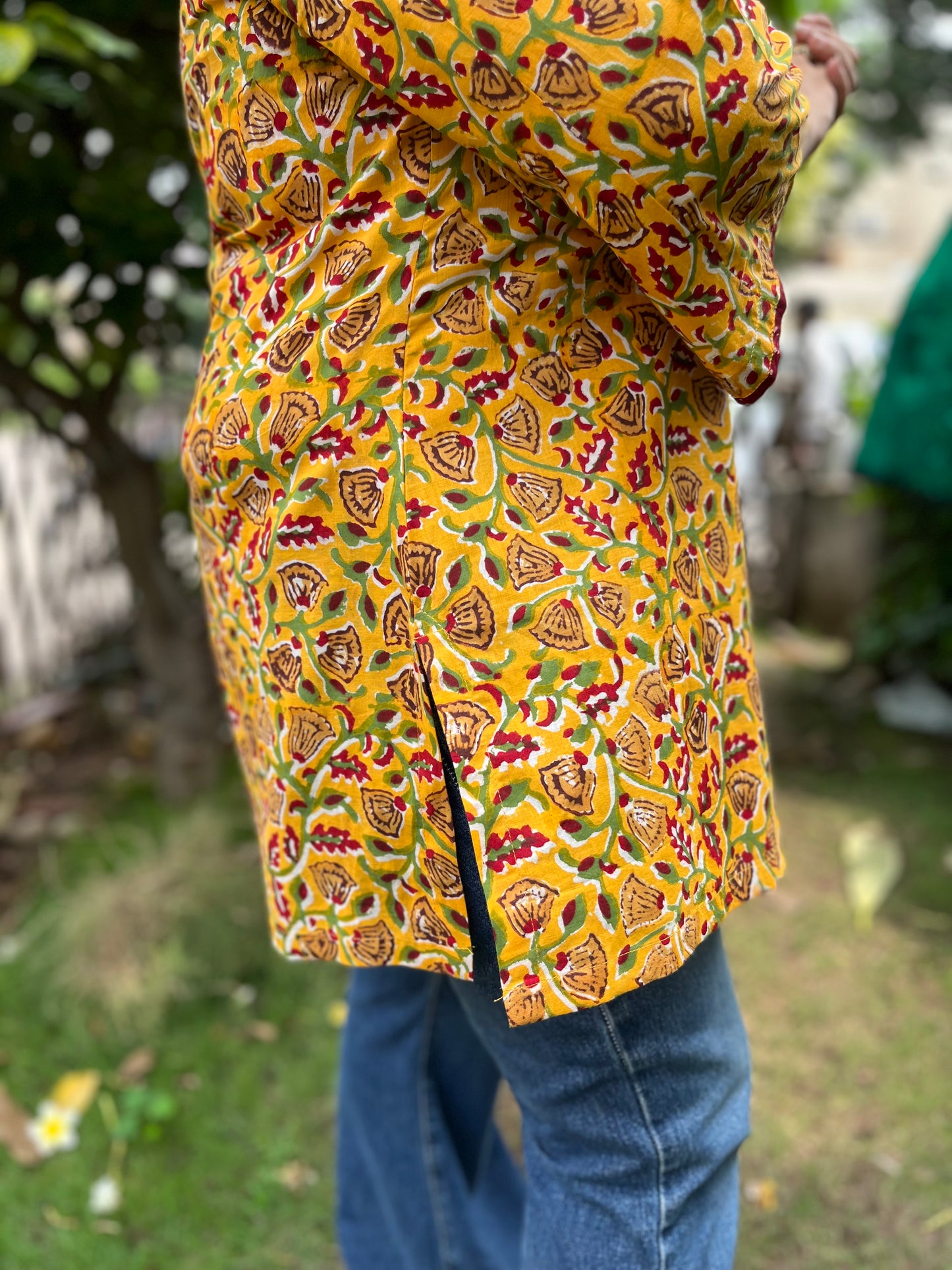 Sunshine Bloom Handblock Kurti