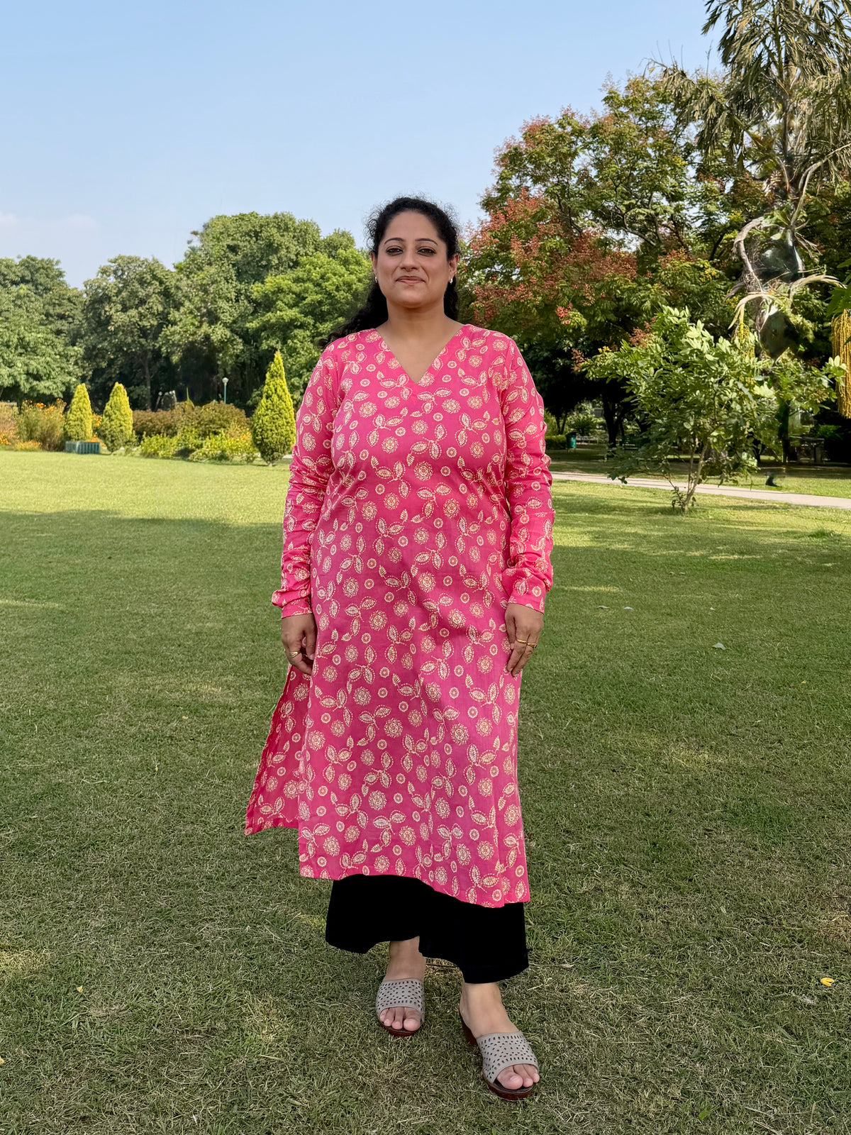 Pink Paisley Kurta