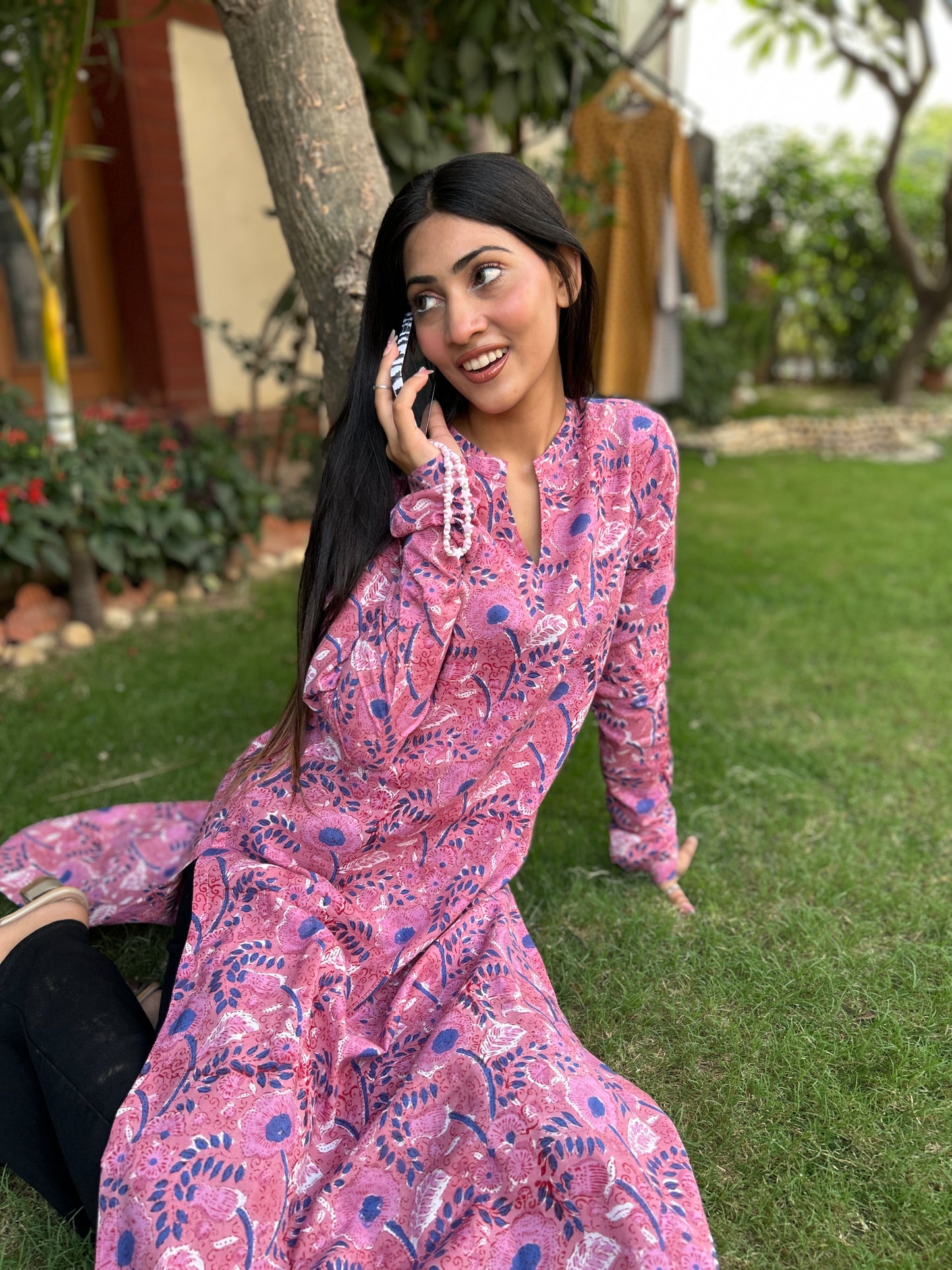 Soft Pink Long Kurta