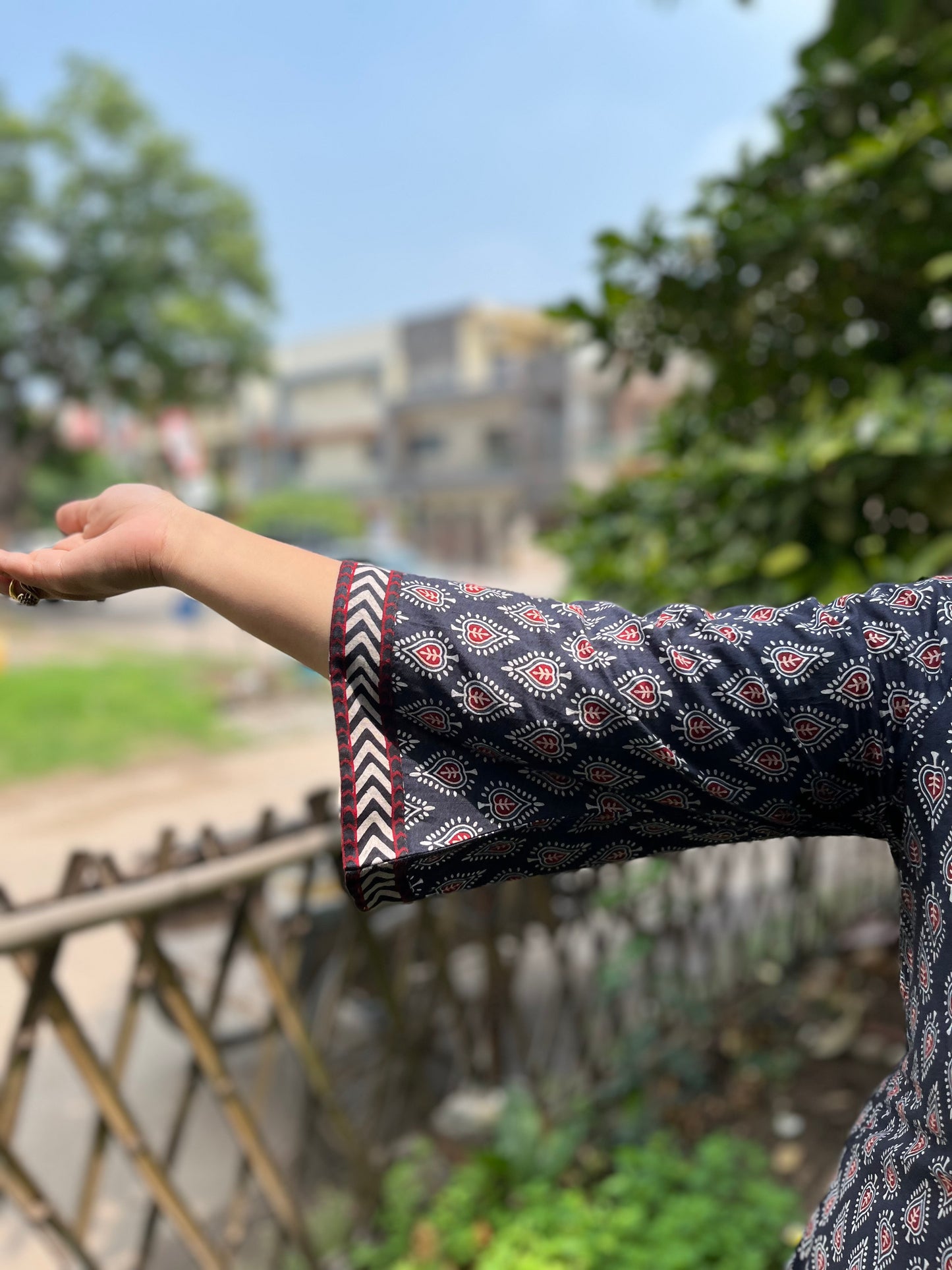 Black Ambi Handblock Kurti