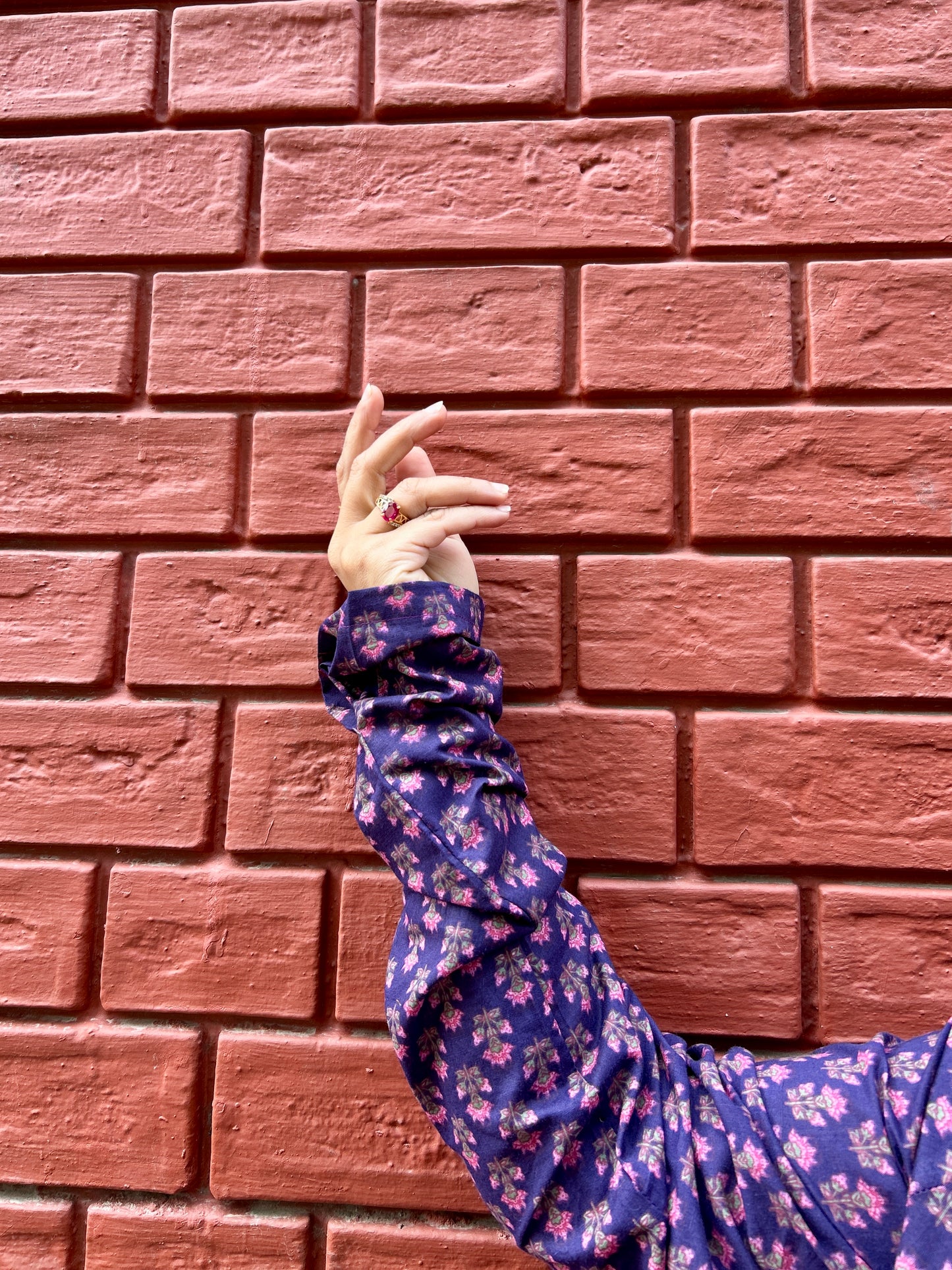 Jamuni Printed Gather Top