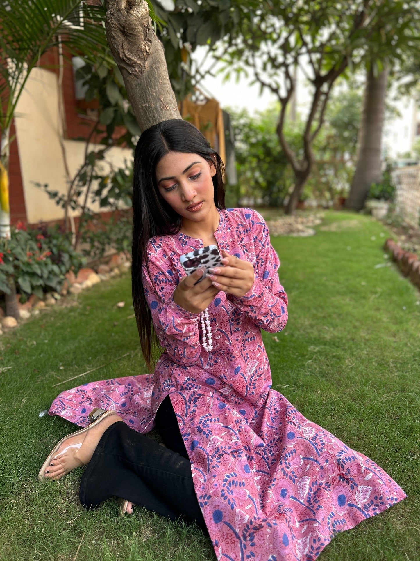 Soft Pink Long Kurta