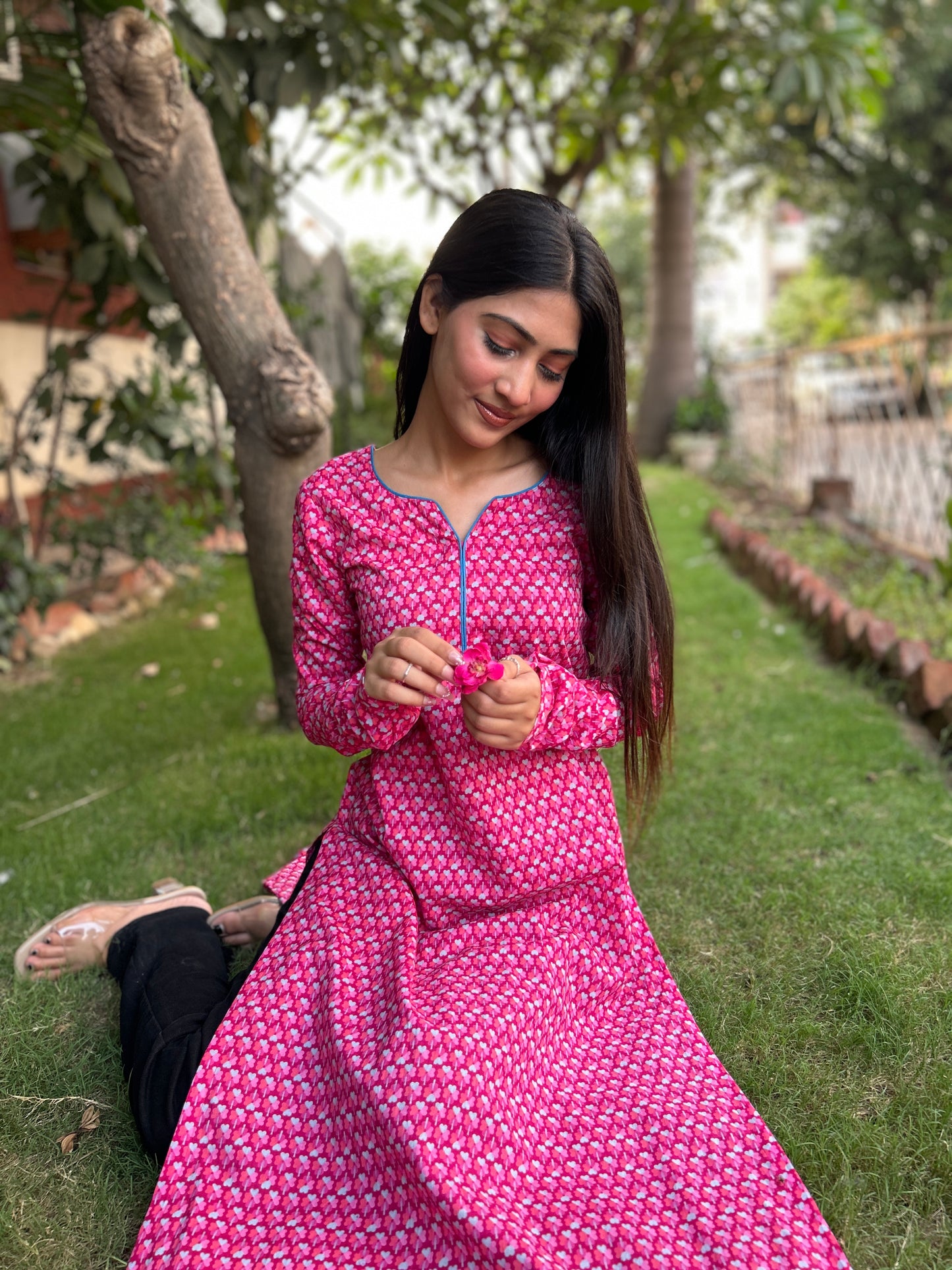 Gulabi printed kurta