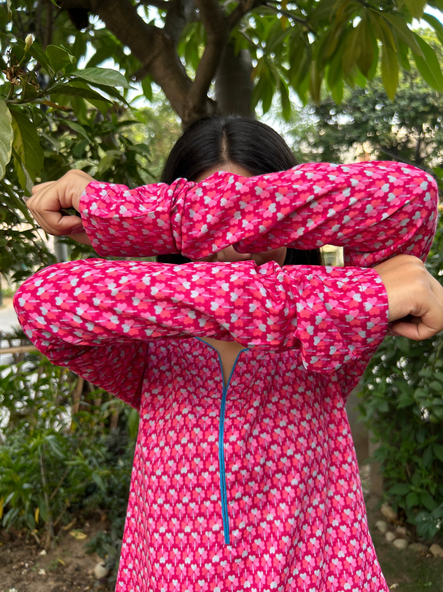 Gulabi printed kurta