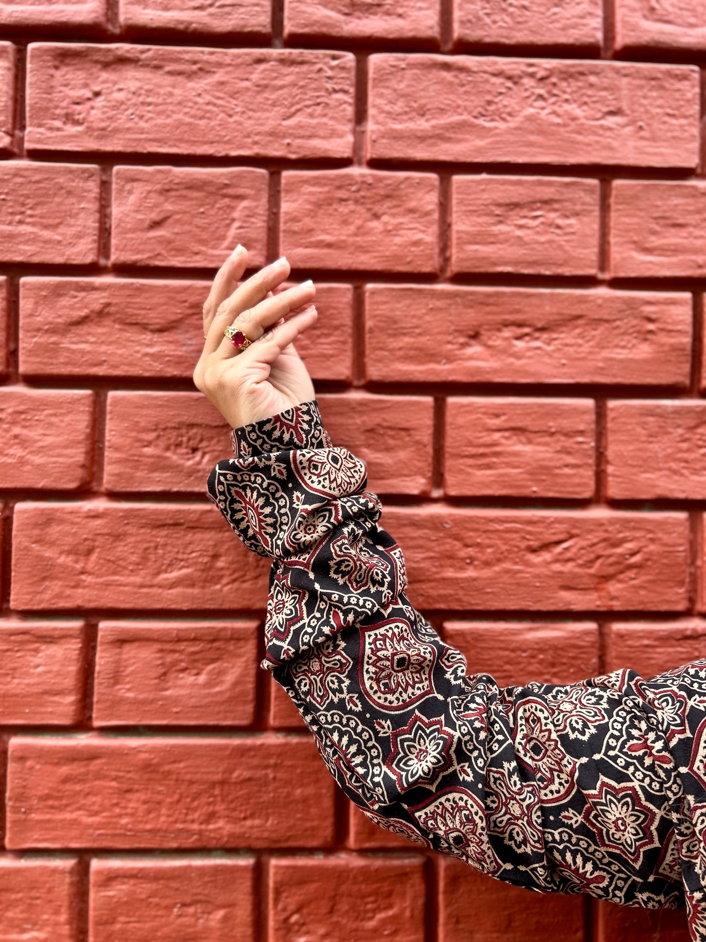 Brown Classic Ajrakh Kurta