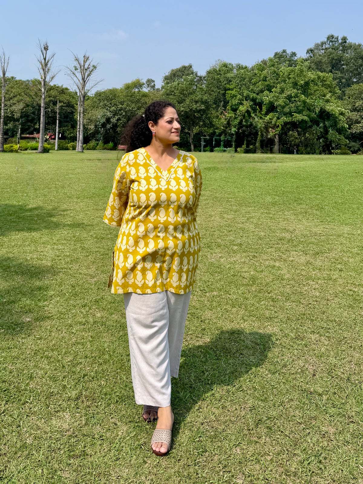 Yellow Butti Kurta
