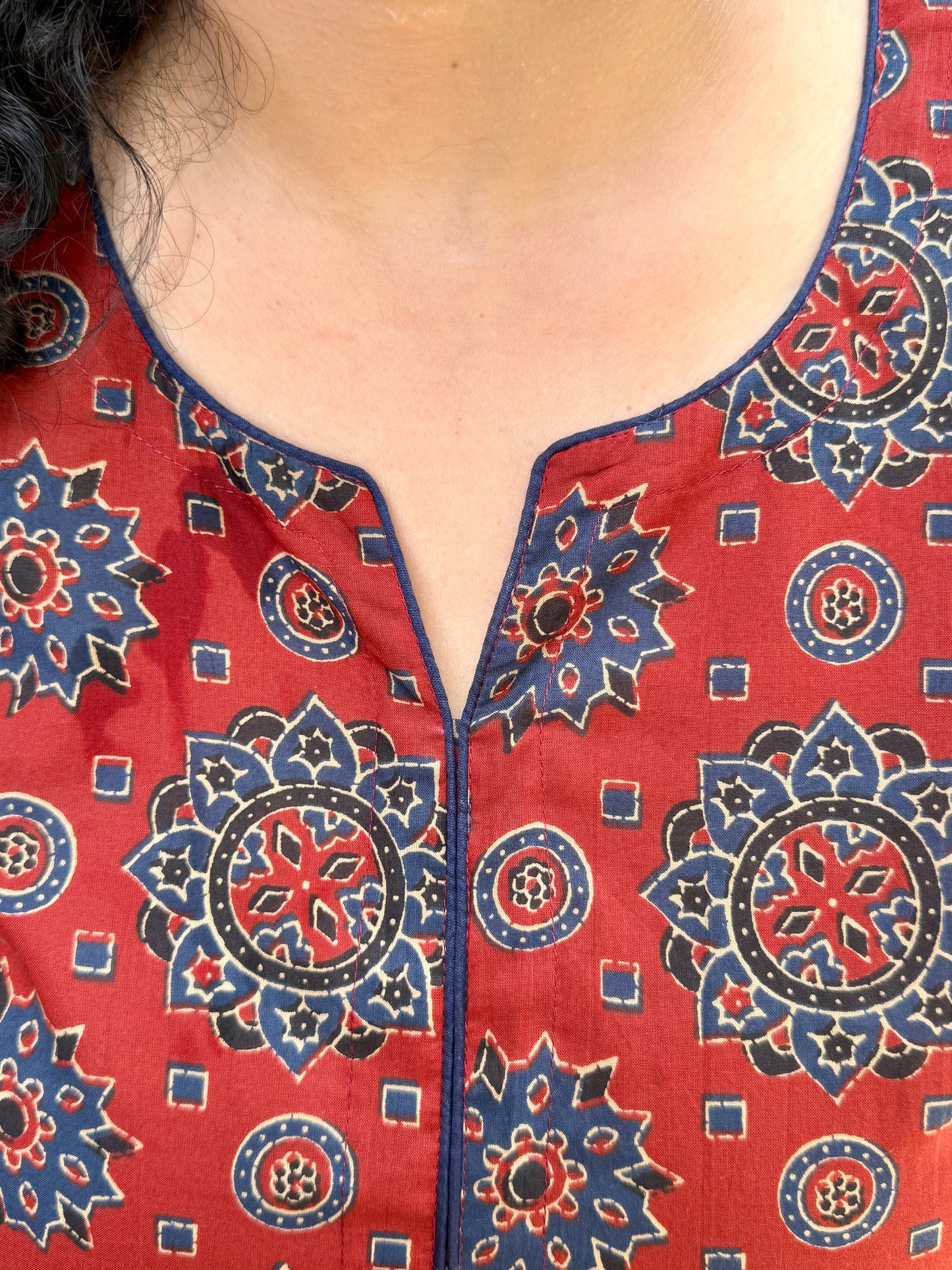 Surkh Red Cotton Kurta