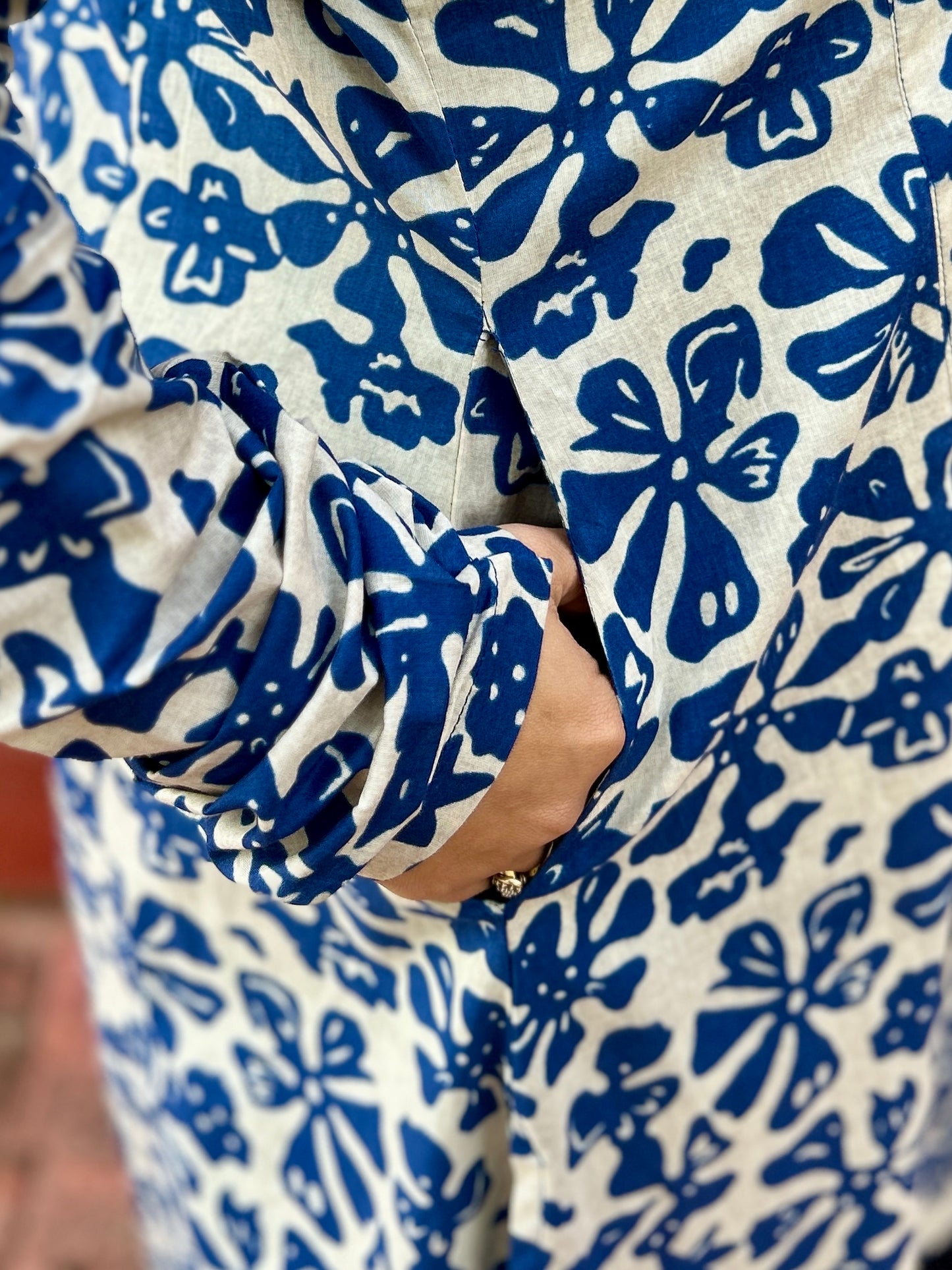 Blue Handblock Comfort Kurta