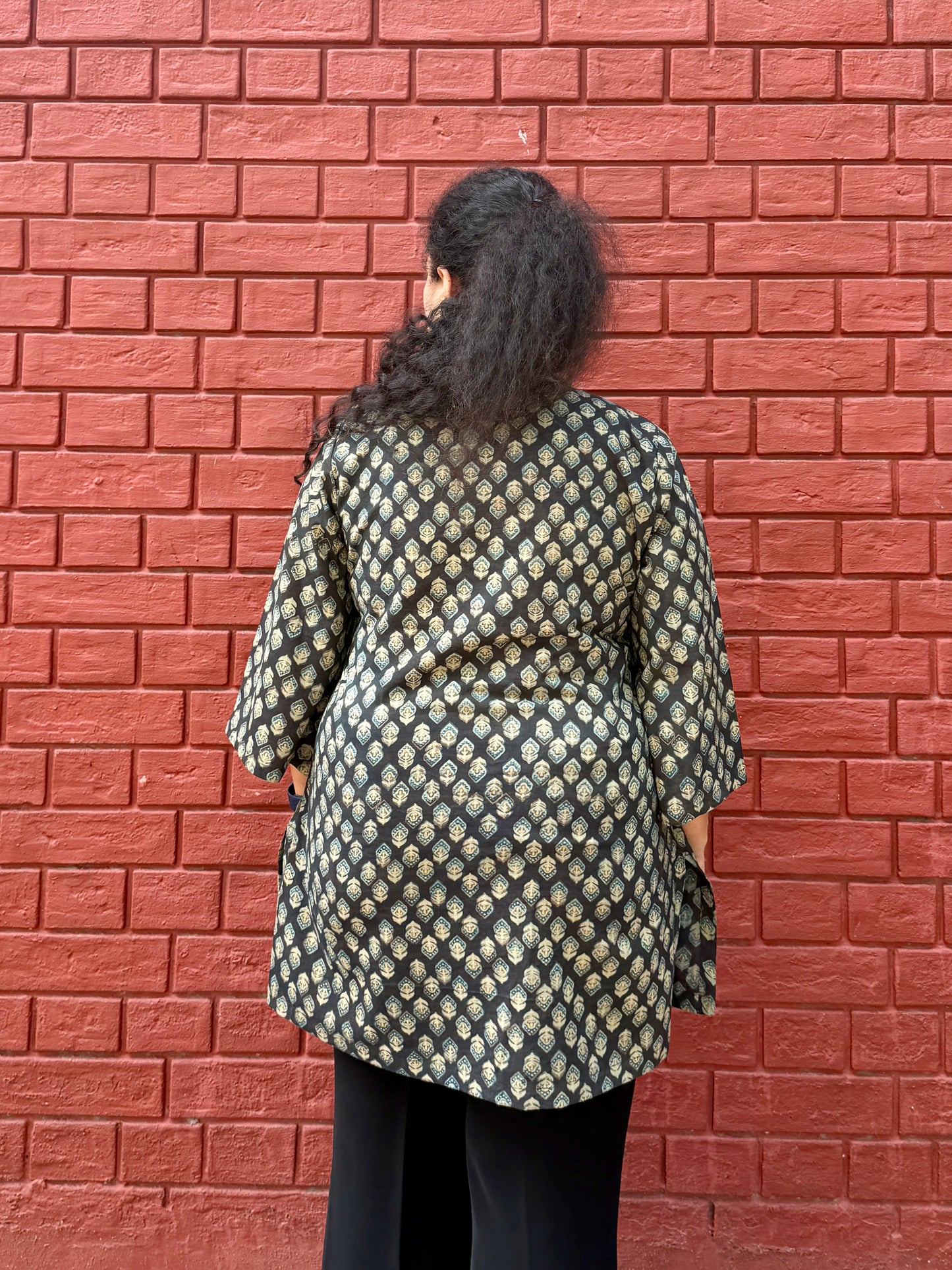 Olive Buta short kurta