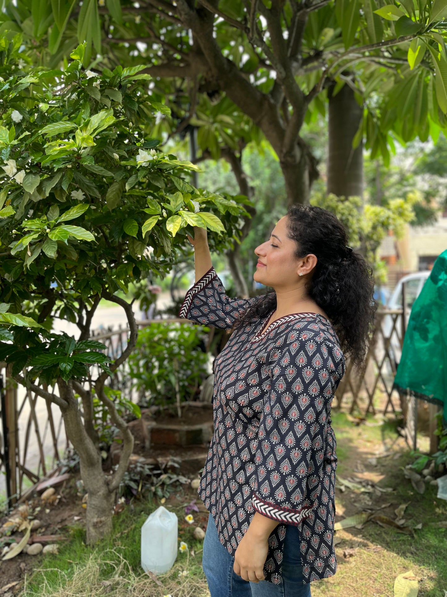 Black Ambi Handblock Kurti