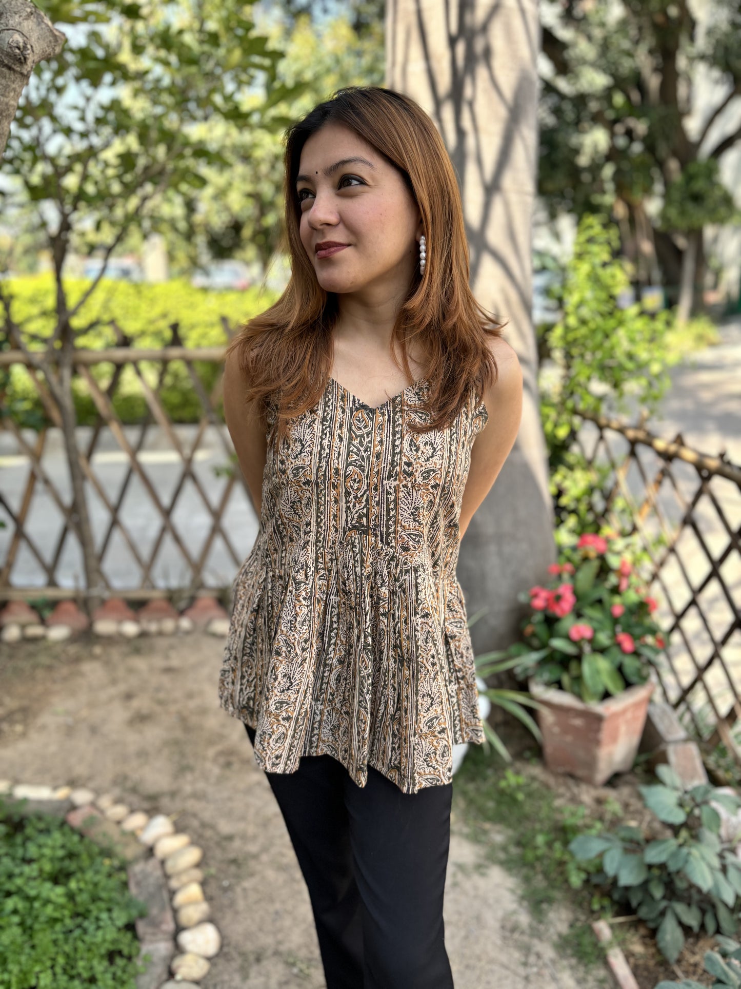 Beige Strappy Top