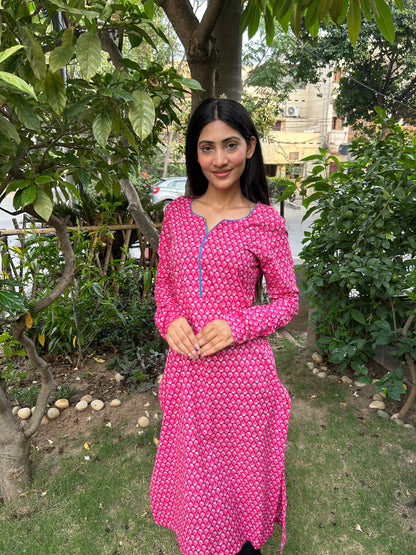 Gulabi printed kurta