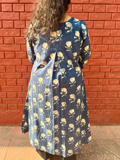Indigo Phool A line kurta