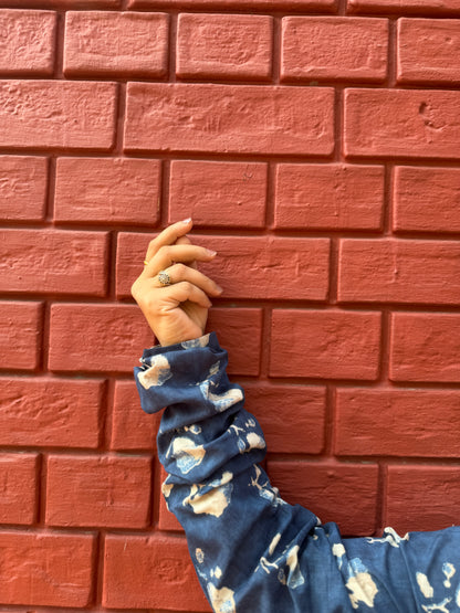 Indigo Phool A line kurta