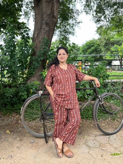 Rust Harmony Printed Co-ord Set