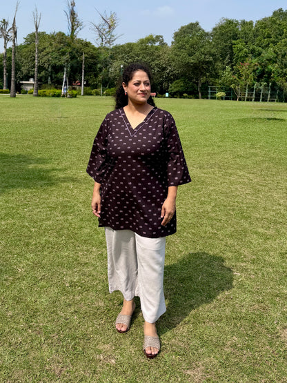 Coffee buti short kurta