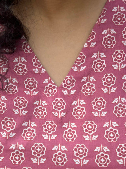 Soft pink buti kurta