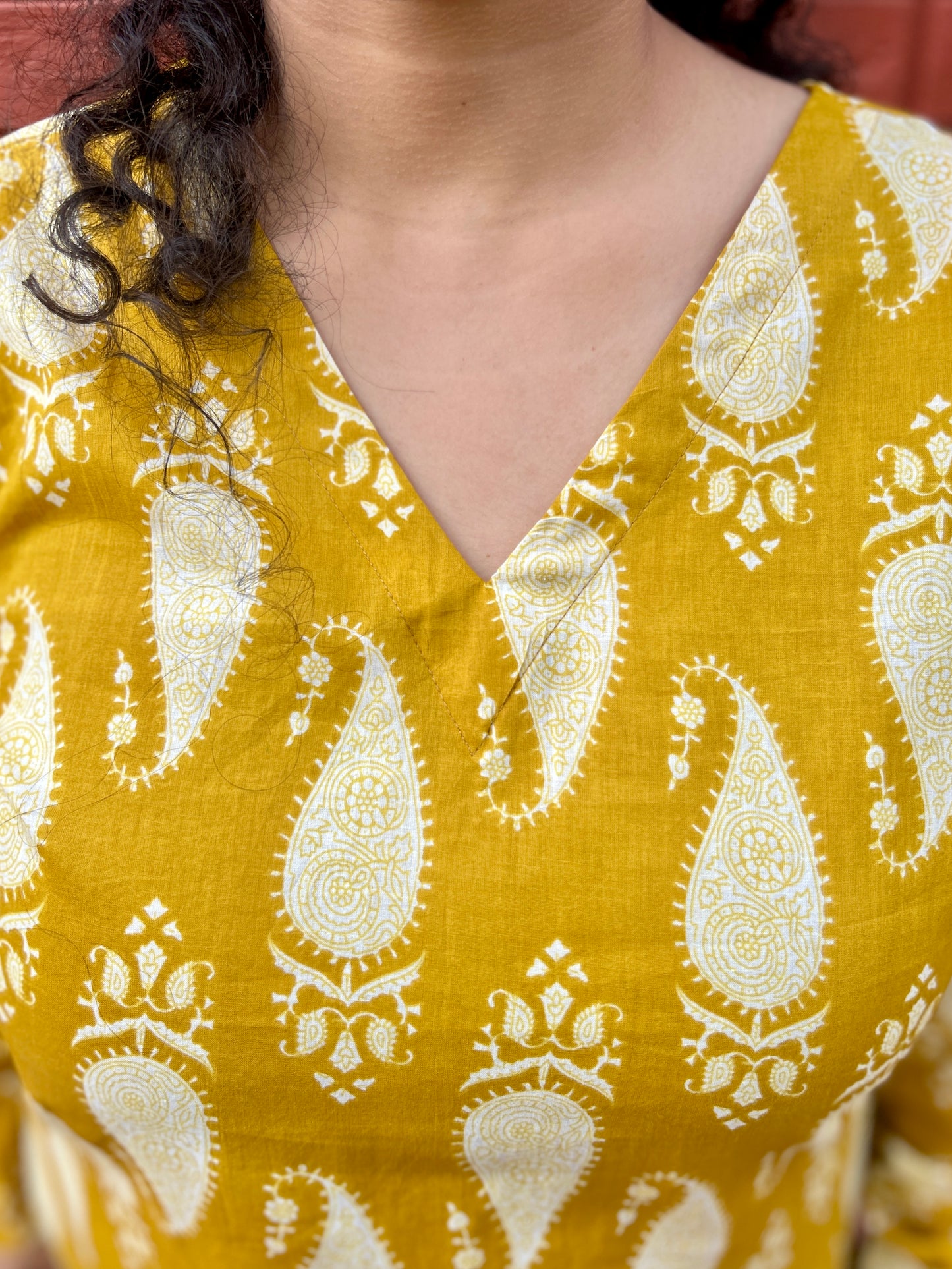 Yellow Ambi Kurta