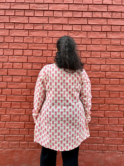 Gulabi Booti Cotton Kurta