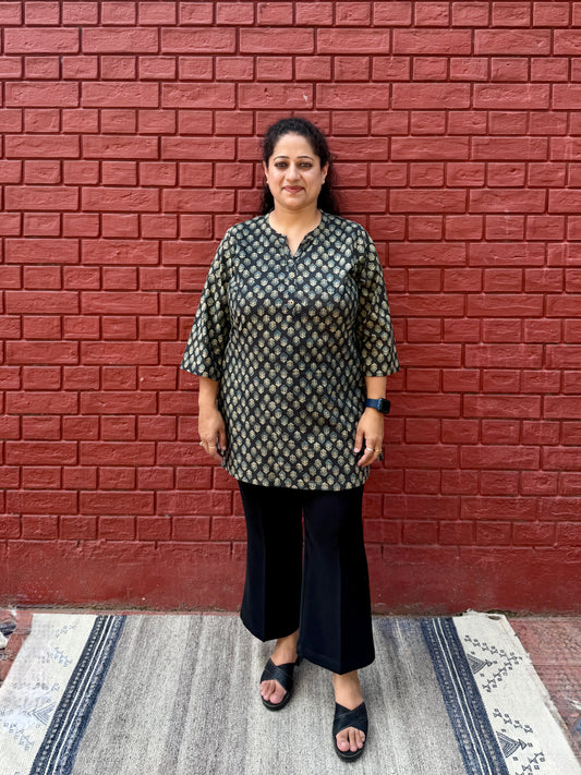 Olive Buta short kurta