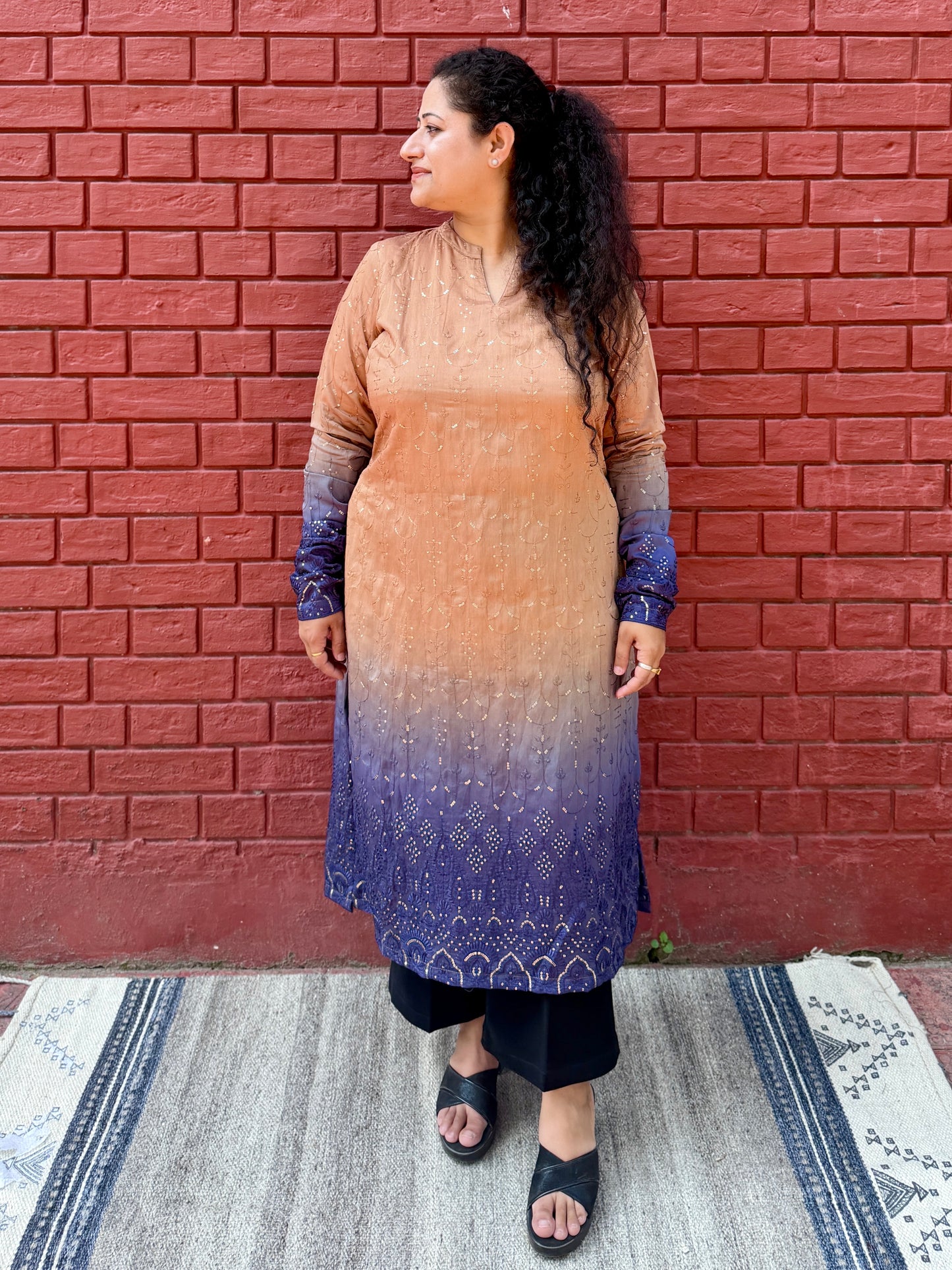 Ombré Neel kurta