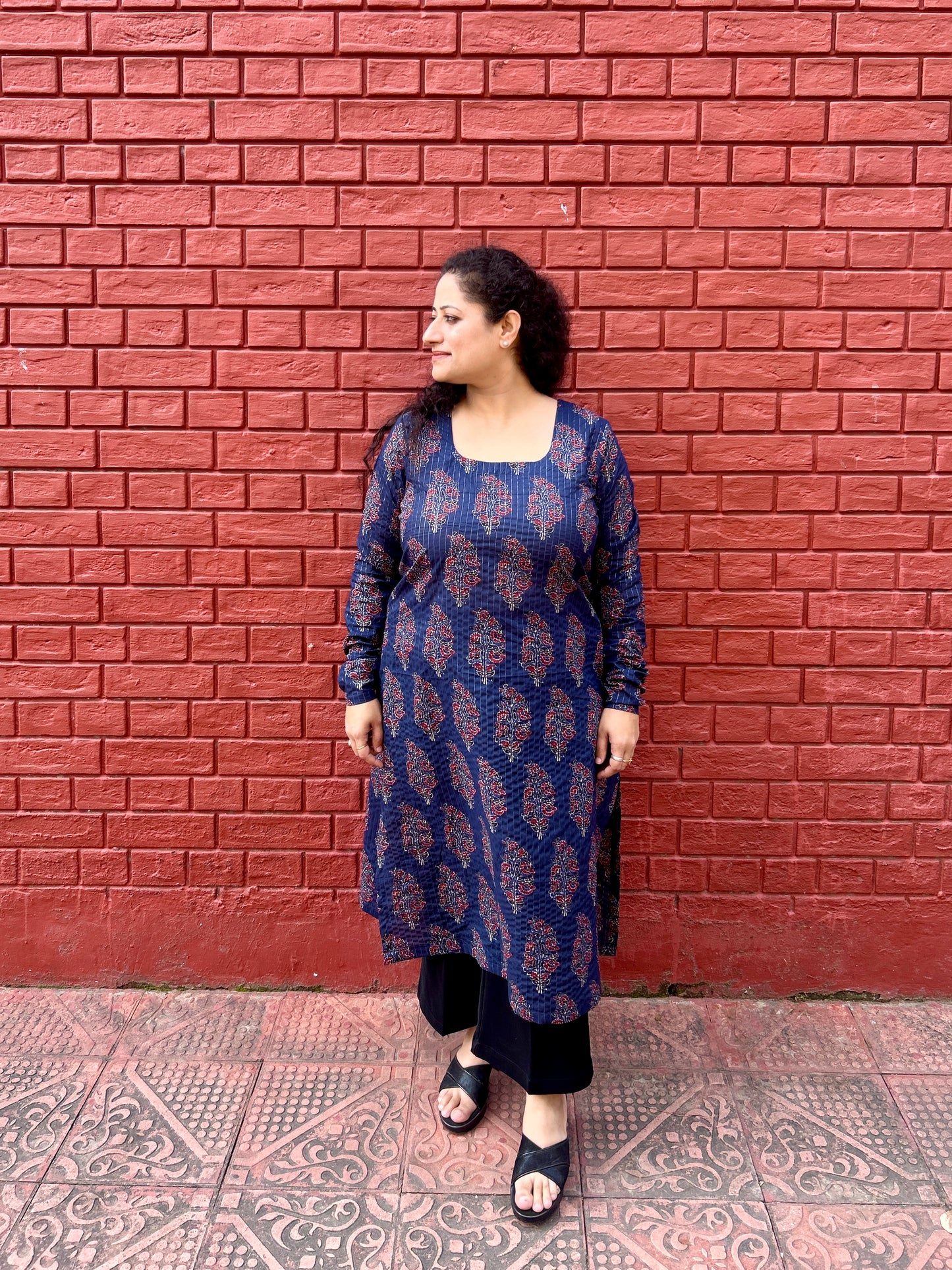 Indigo Buti kurta