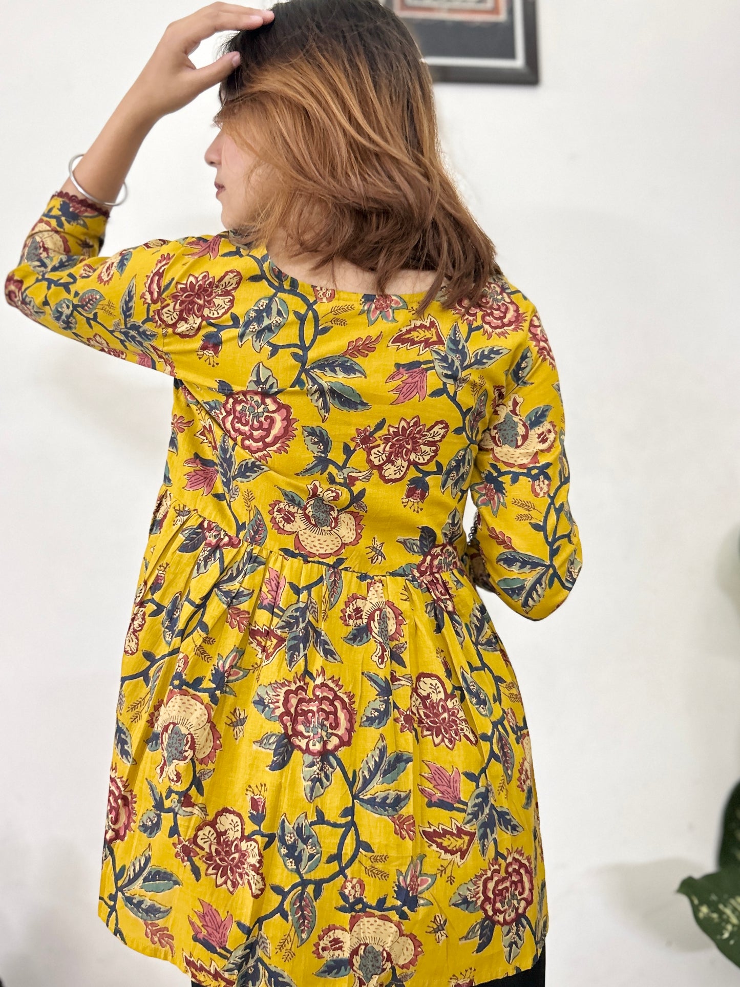 Mustard Blossom Flared Top