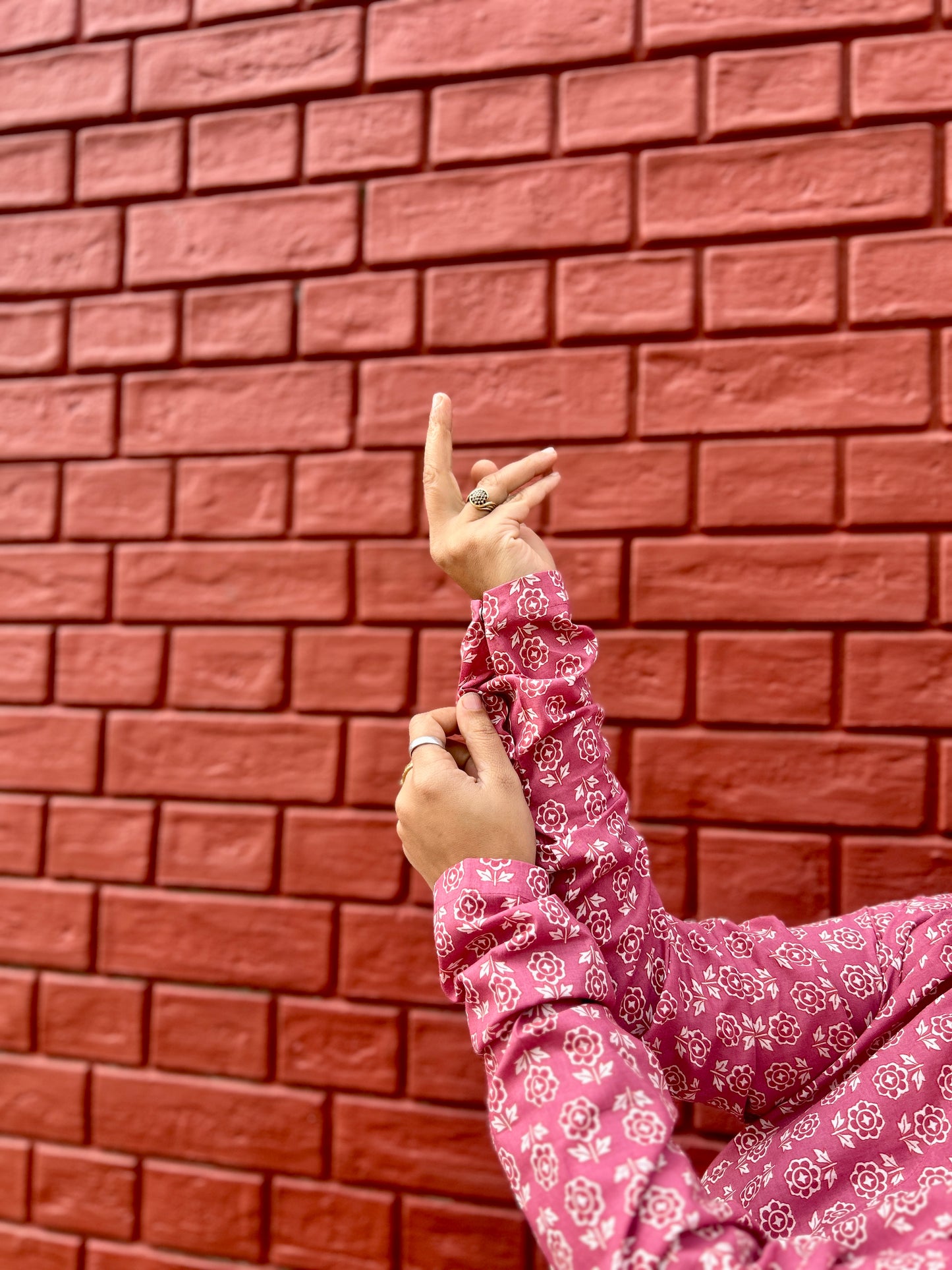 Soft pink buti kurta