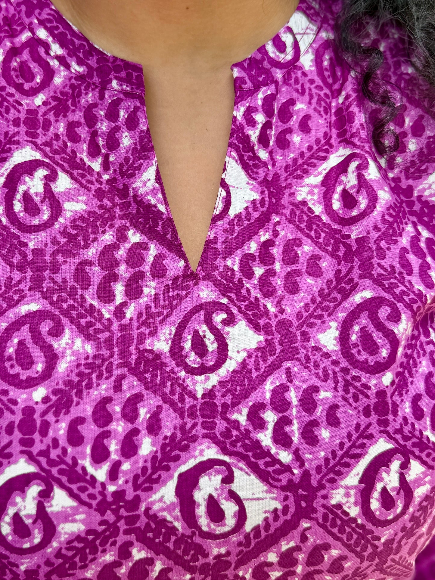 Purple Printed Kurta