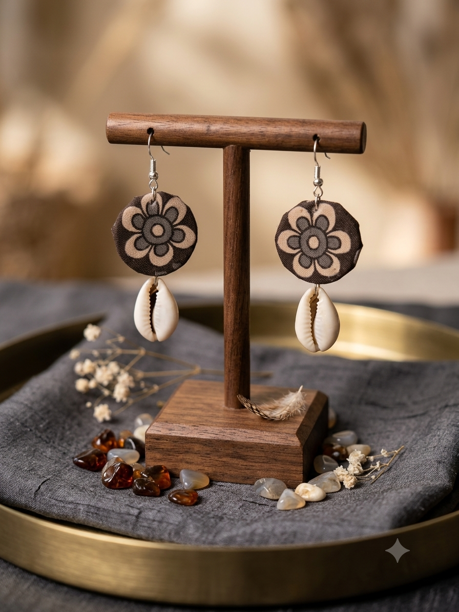Fabric earrings