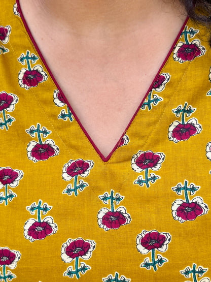 Basanti Phool Kurta