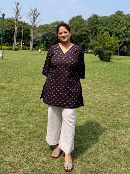 Coffee buti short kurta