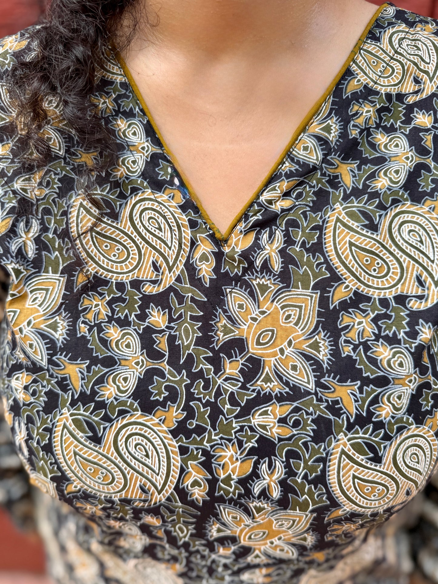 Black Printed Kurta