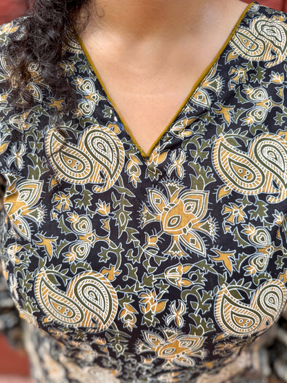 Black Printed Kurta