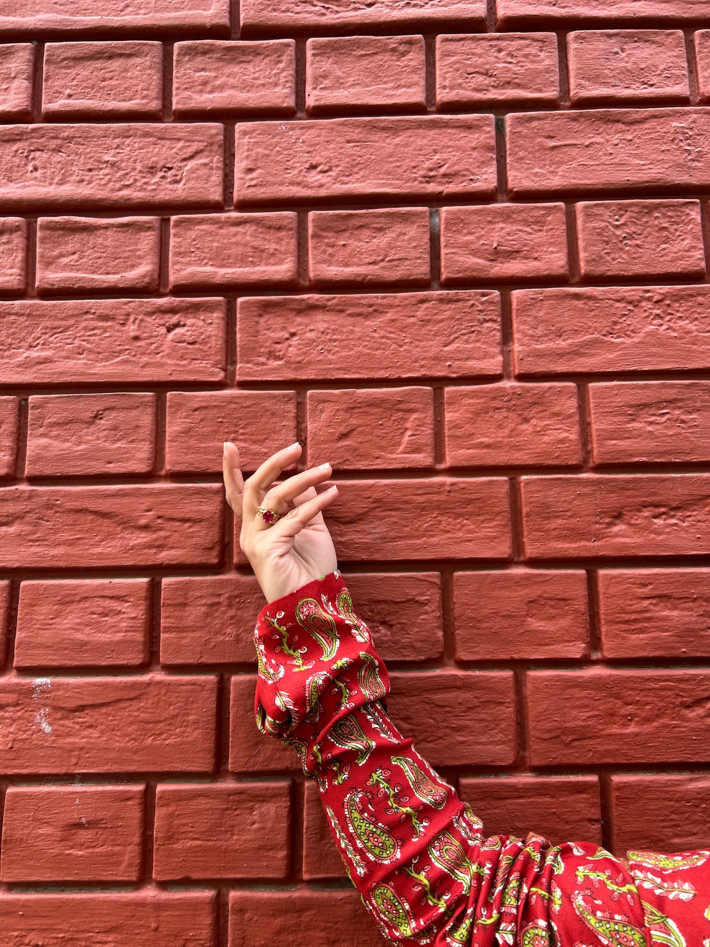 Red Paisley Ajrakh Kurta