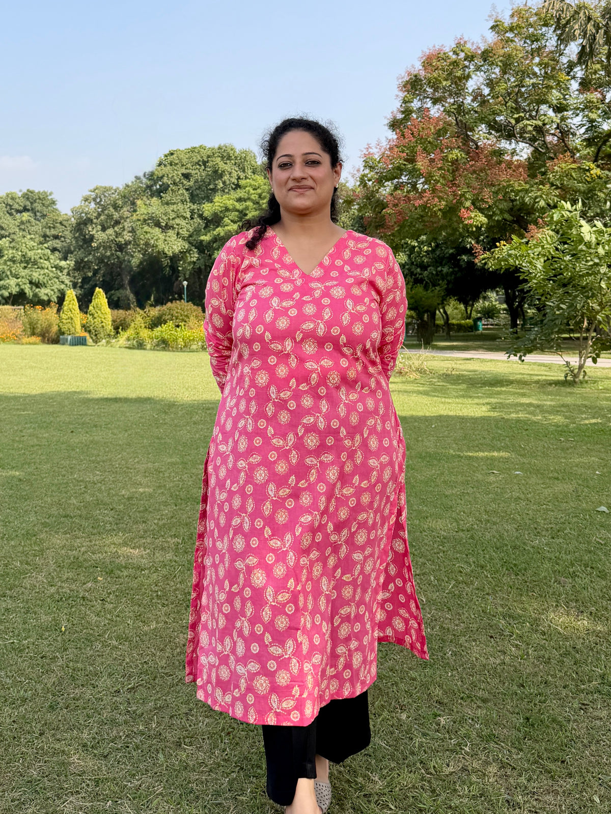 Pink Paisley Kurta