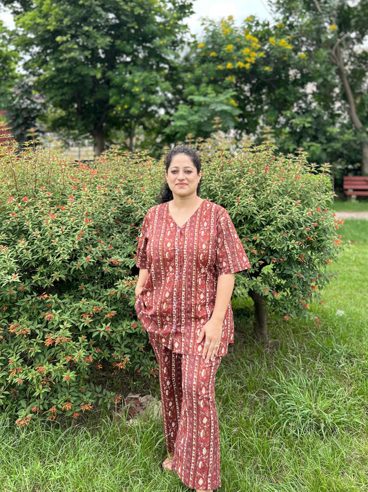 Rust Harmony Printed Co-ord Set