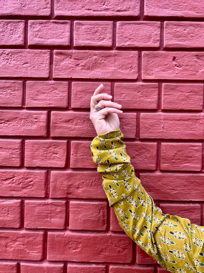 Mustard Design Kurta