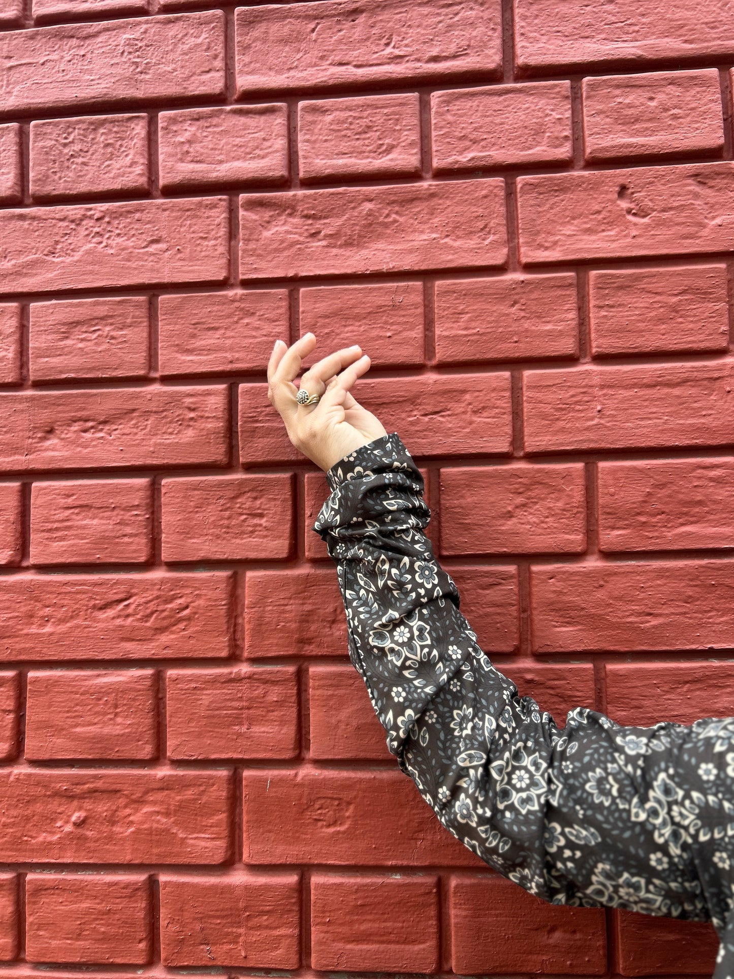 Brown Grey Printed Kurta