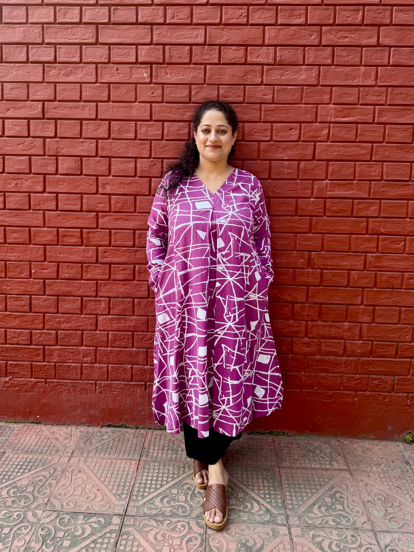 Jamuni Jaal A line kurta