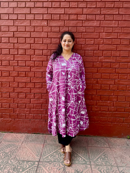 Jamuni Jaal A line kurta