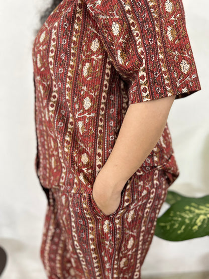 Rust Harmony Printed Co-ord Set