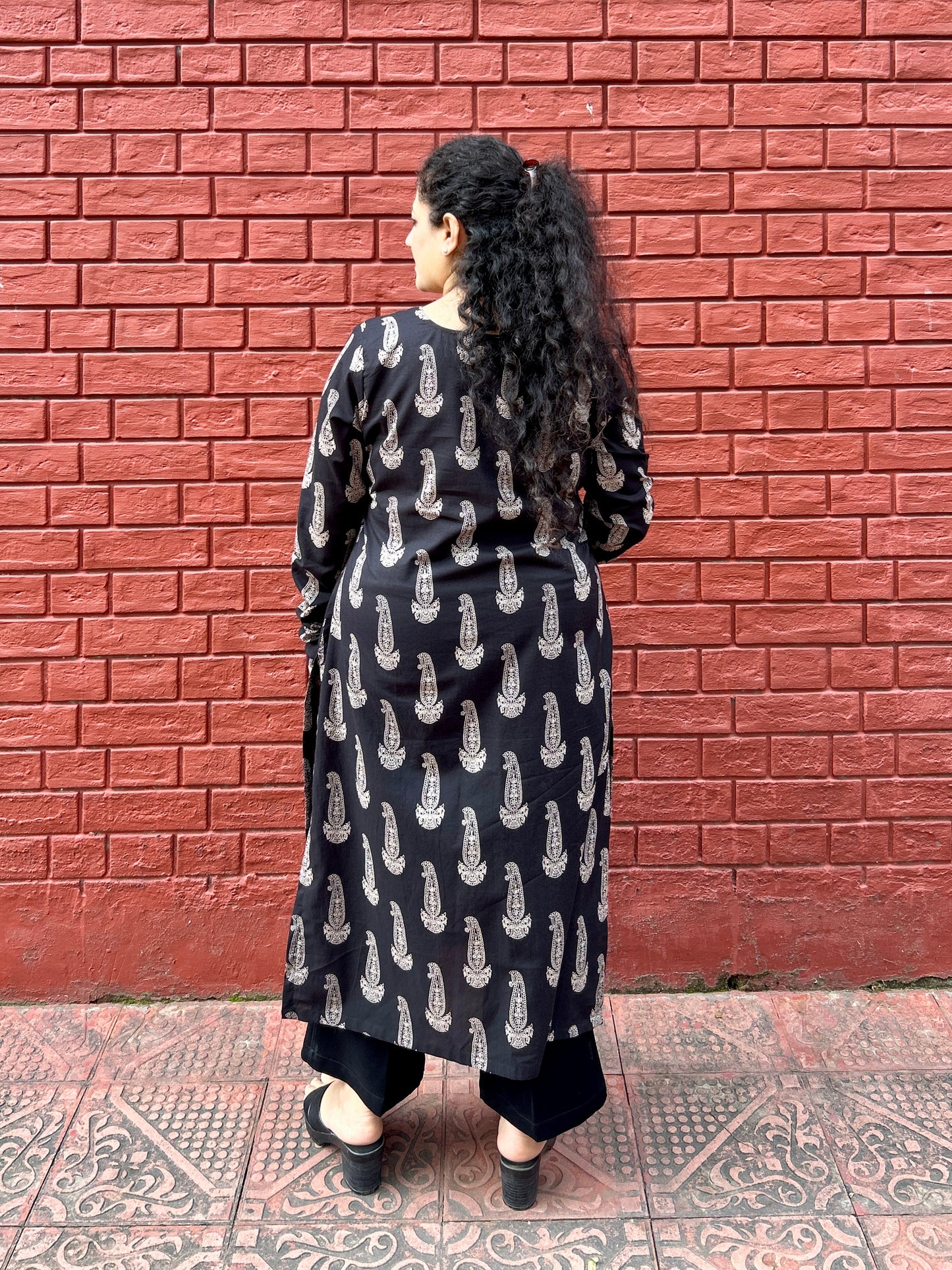 Black Paisley Kurta
