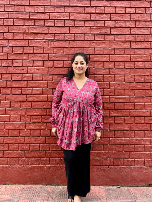 Rani Phool Gather Top ⭐