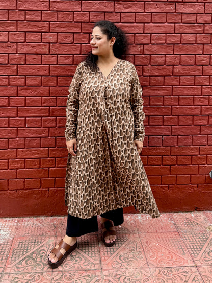 Bagh Rust A-Line Kurta