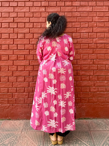 Gulabi Phool A line kurta