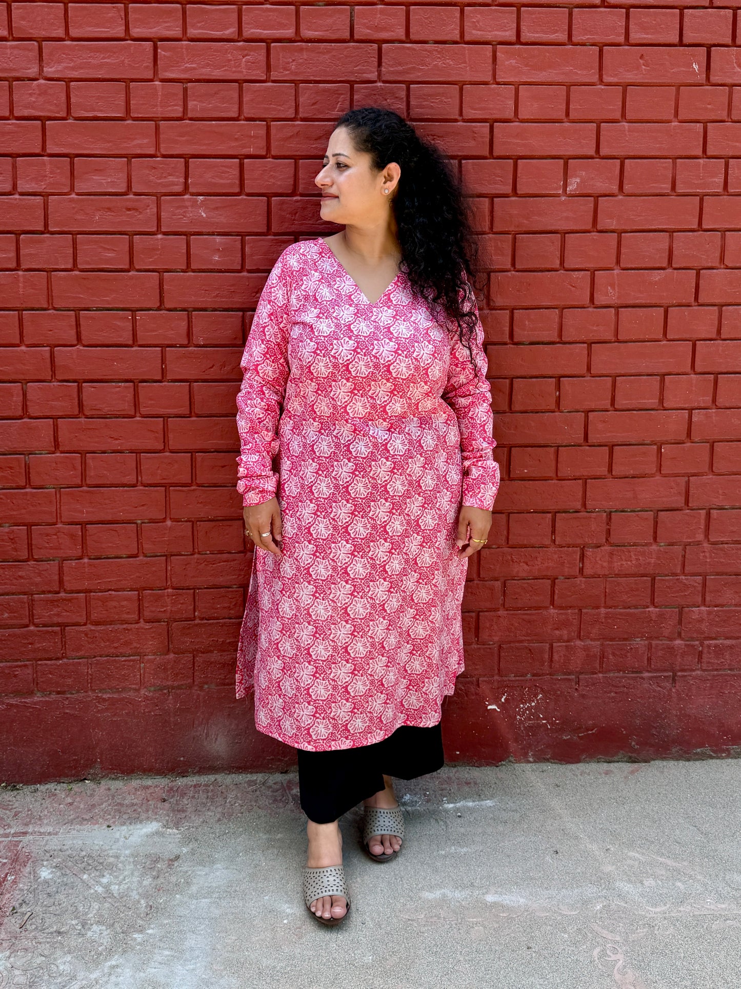 Gulabi Bagh Cotton Kurta
