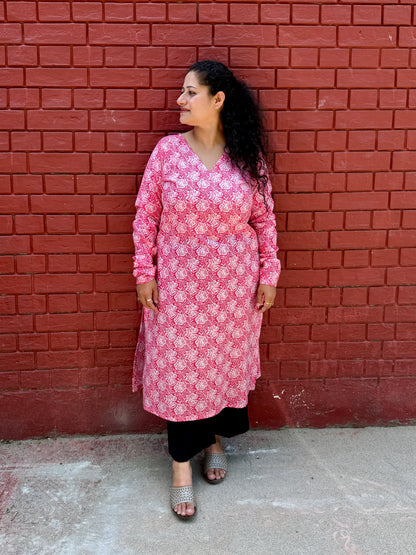 Gulabi Bagh Cotton Kurta