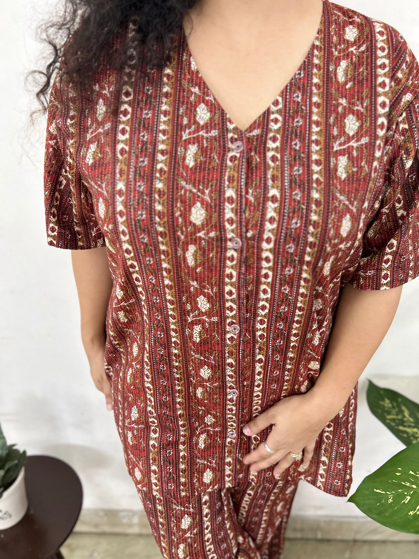 Rust Harmony Printed Co-ord Set